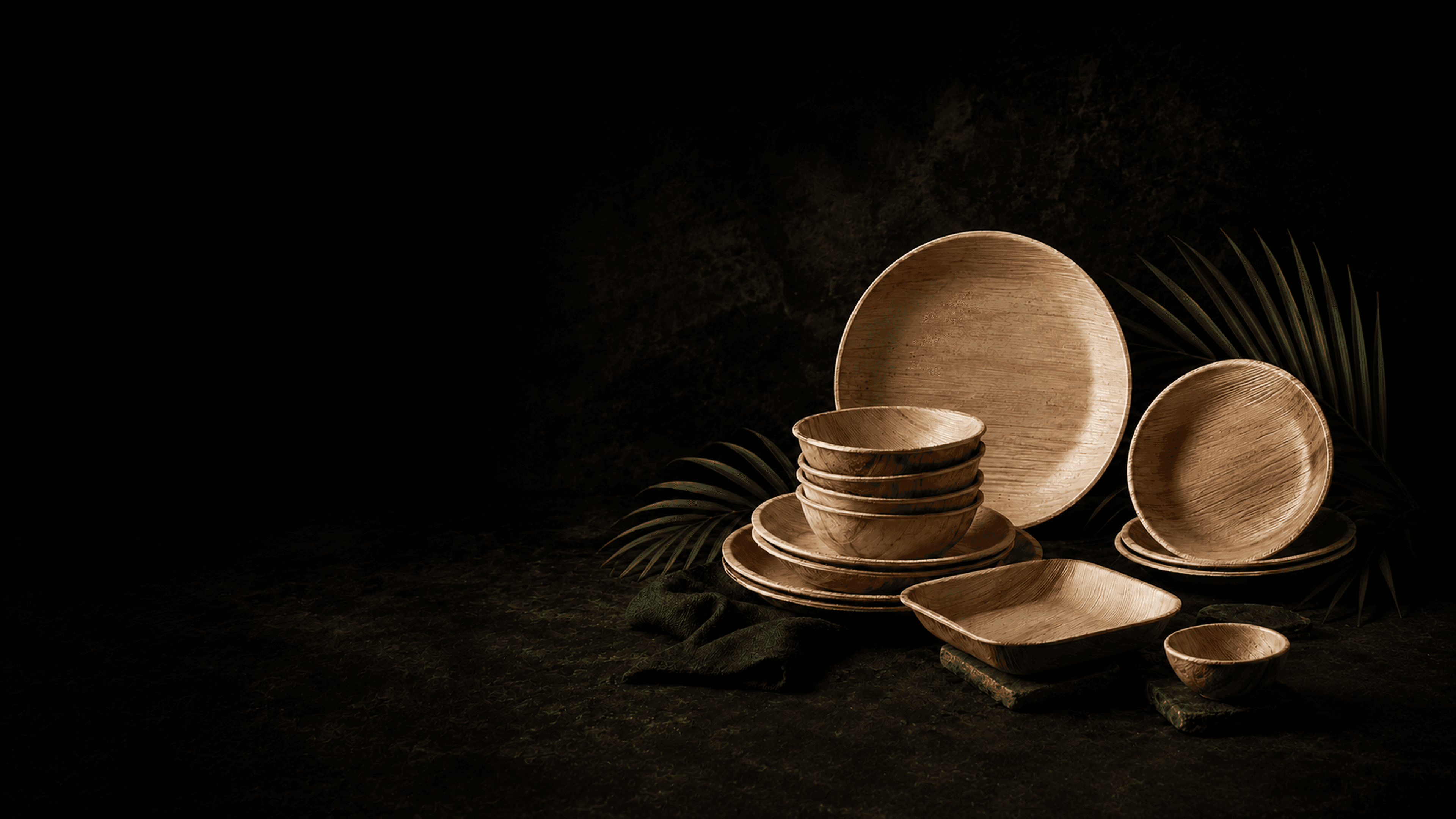 Naturra areca leaf tableware collection